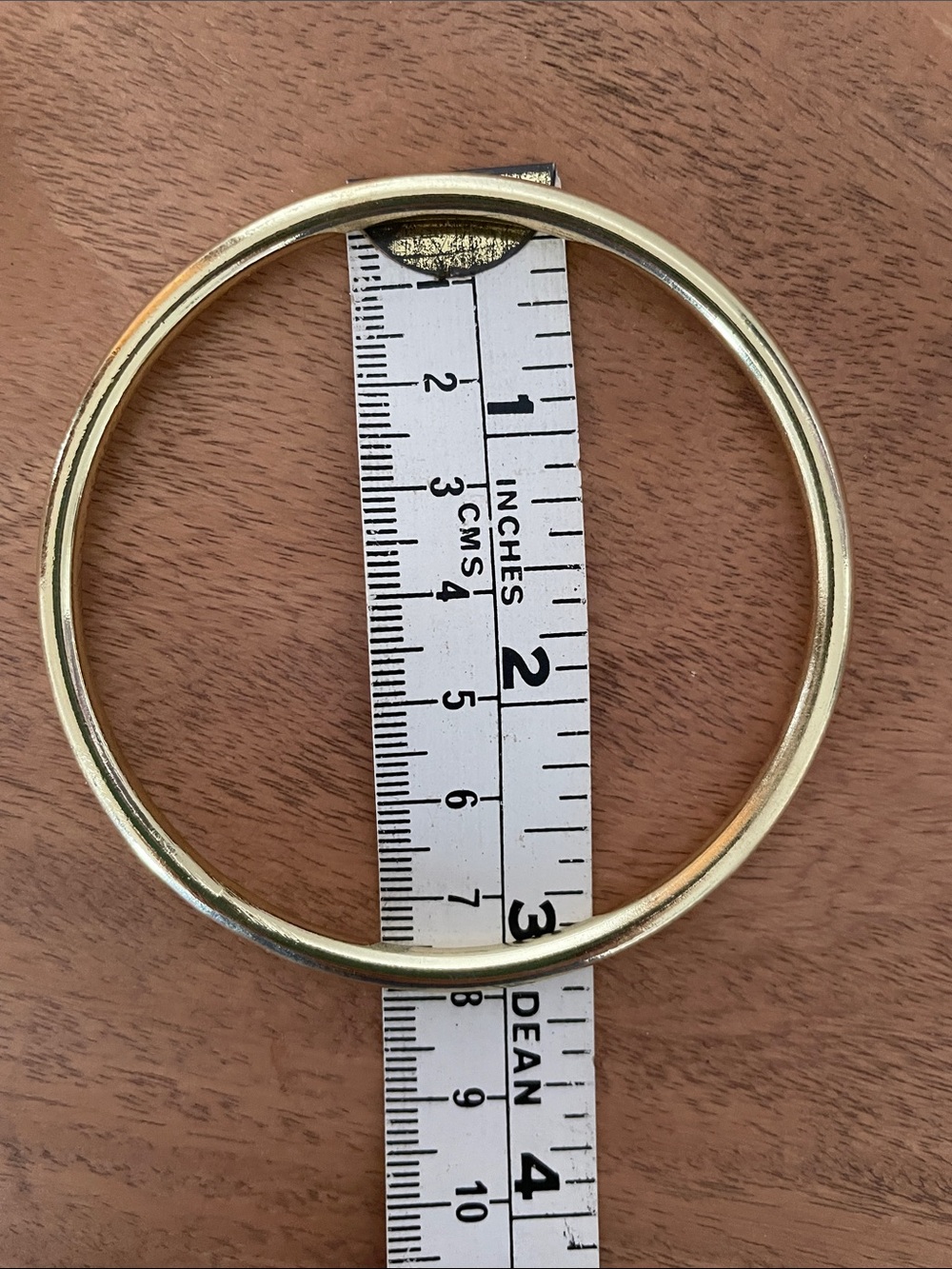 Minimalist Shiny Gold Slim Bangle Bracelet 6 - Picture 2 of 3